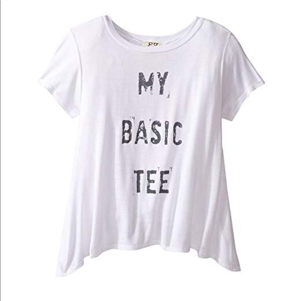 [Girls] White Graphic Top